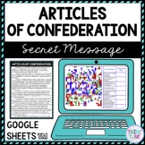 Articles of Confederation Secret Message Activity for Goog