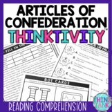 Articles of Confederation Thinktivity™ Reading Comprehensi