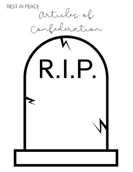 Preview of Articles of Confederation Tombstone