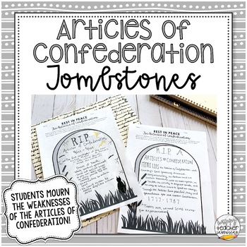 Preview of Articles of Confederation Tombstones | Project for Civics & American History