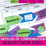 Articles of Confederation Vocabulary Matching Activity