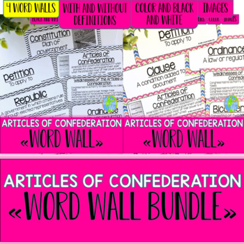 Preview of Articles of Confederation Word Wall BUNDLE
