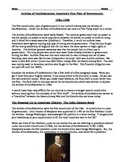 Articles of Confederation Worksheet - description and comp