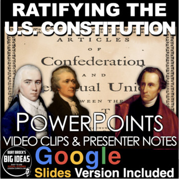 Preview of Articles of Confederation - Constitution PowerPoint/Google Slides + Guided Notes