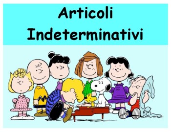 Preview of Articoli Indeterminativi--Indefinite Articles in Italian poster