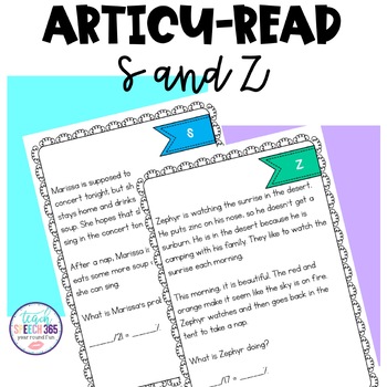 Preview of Articu-Read: S, Z (Articulation, Speech Therapy)