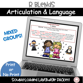 Preview of R Blend Sounds Mixed Group Articulation Language Activities Speech Therapy