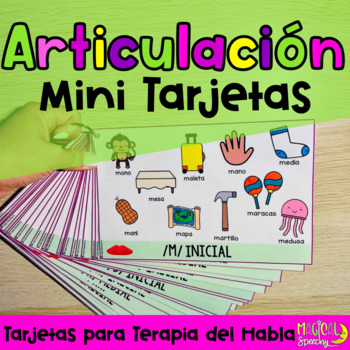 Preview of Articulación Tarjetas - Spanish Articulation Mini Cards For Speech Therapy