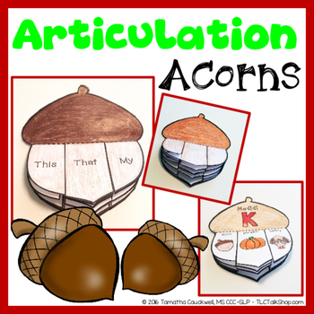 Preview of Articulation Acorns: Acorn Craft for Articulation
