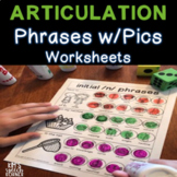 Articulation Activities | Articulation Phrases with Pictures
