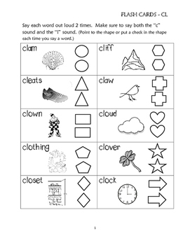 Articulation Activities:CL blend words for speech therapy,phonics,sound