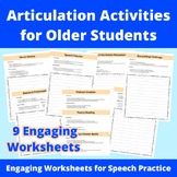Articulation Activities Older Students - Articulation Home