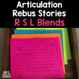Articulation Activities | Rebus Stories | R S L Blends | C