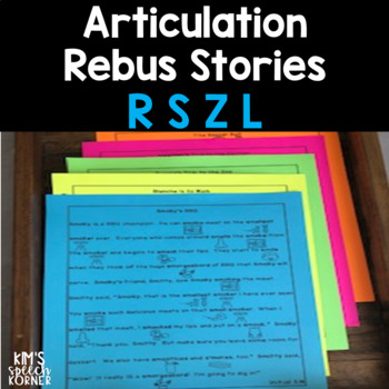Preview of Articulation Activities | Rebus Stories | R S Z L | Speech Therapy