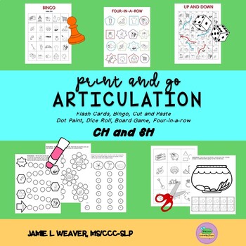 Articulation Activities Speech Therapy for CH and SH by The Speech ...