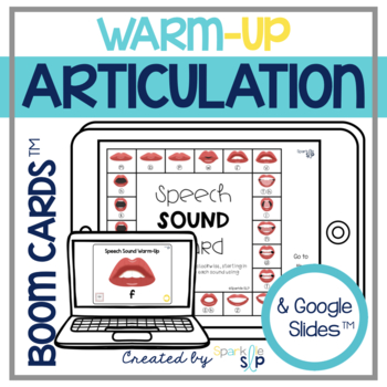 Preview of Articulation Activities Warm-Up Speech Therapy Boom Cards™️ + for Google Slides™