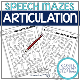 Articulation Activities for Speech Therapy Mazes NO PREP W