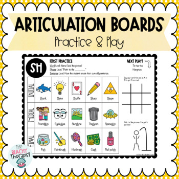 Preview of Articulation Activity Boards: SH, CH, and TH FREE!