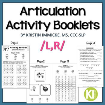 Preview of Articulation Activity Booklets /L,R/