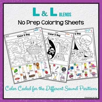 l articulation worksheets l l blends articulation coloring sheets