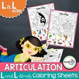 L Articulation Worksheets | L & L blends No prep Articulat