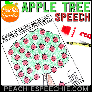 Preview of Articulation Apple Tree Speech Therapy Dot Marker Activity