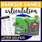 Articulation Barrier Games Speech Therapy for Later Sounds