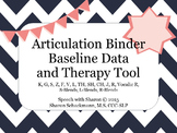 Articulation Binder: Baseline and Therapy Tool