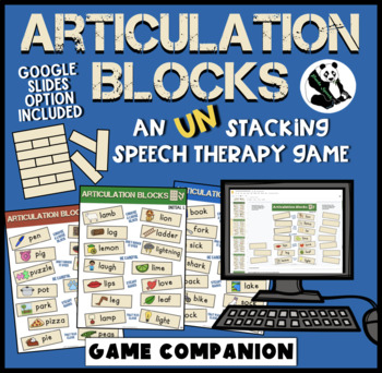 Preview of Articulation Blocks: Speech Therapy Game Companion + Digital Option