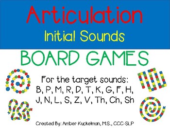 Articulation Game Boards Worksheets Teachers Pay Teachers