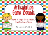 Articulation Board Games