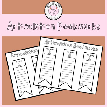 Preview of Articulation Bookmarks | Find your speech sounds