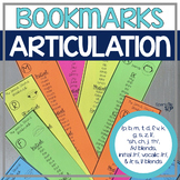 Articulation Activities Bookmarks | Speech Sounds