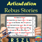Articulation Boom Cards | Digital Rebus Stories | R S Z L 