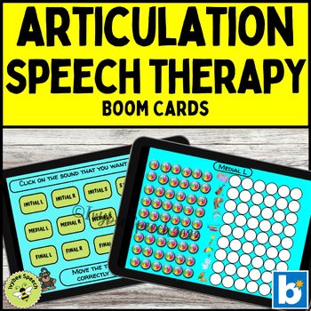 Preview of Articulation Boom Cards Speech Therapy Digital Learning