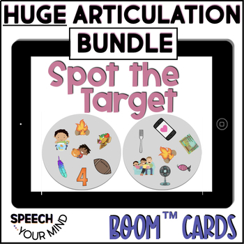 Preview of Articulation Boom Cards™ Spot the Target Huge Bundle