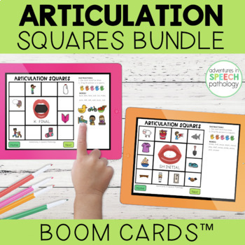 Preview of Articulation Boom Cards™ Squares – BUNDLE