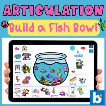 Preview of Articulation Build a Fish Bowl/ No Print Speech Therapy