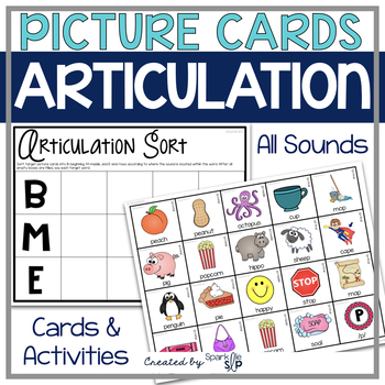 Preview of Articulation Cards & Activities for Speech Therapy | Drill & Sensory Bins