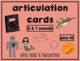 Articulation Cards:  D and T sounds (and bonus H!)