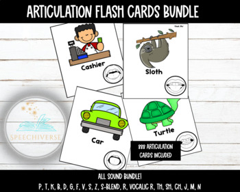 Preview of Articulation Cards For Speech Therapy - All Sound Bundle
