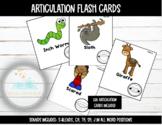 Articulation Cards For Speech Therapy - S-Blends, CH, SH, TH, J