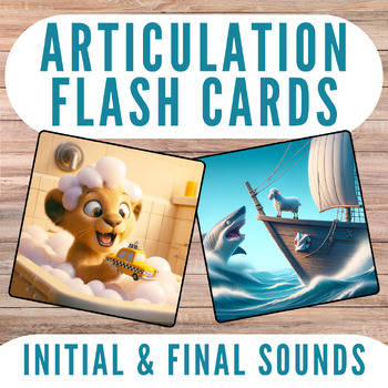 Preview of Articulation Cards | Picture Scene Flashcards | Word, Phrase, & Sentence Levels