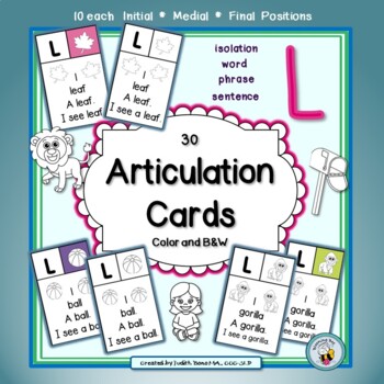 Preview of Articulation Cards L