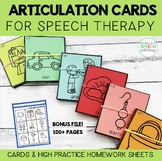 Articulation Cards & Sheets for Speech Therapy