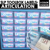 Articulation Cards Toolbox Supply Labels for SLPs - Room D