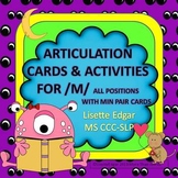 Speech Therapy Articulation Cards and Activities for M- wi
