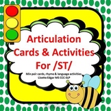 Articulation Cards and Activities for ST- with Min Pairs