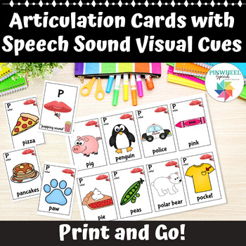 Preview of Articulation Cards with Visual Cues and Prompts Speech Therapy Cue Cards