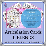 Articulation Cards with Visual Cues - L Blends - Speech Therapy